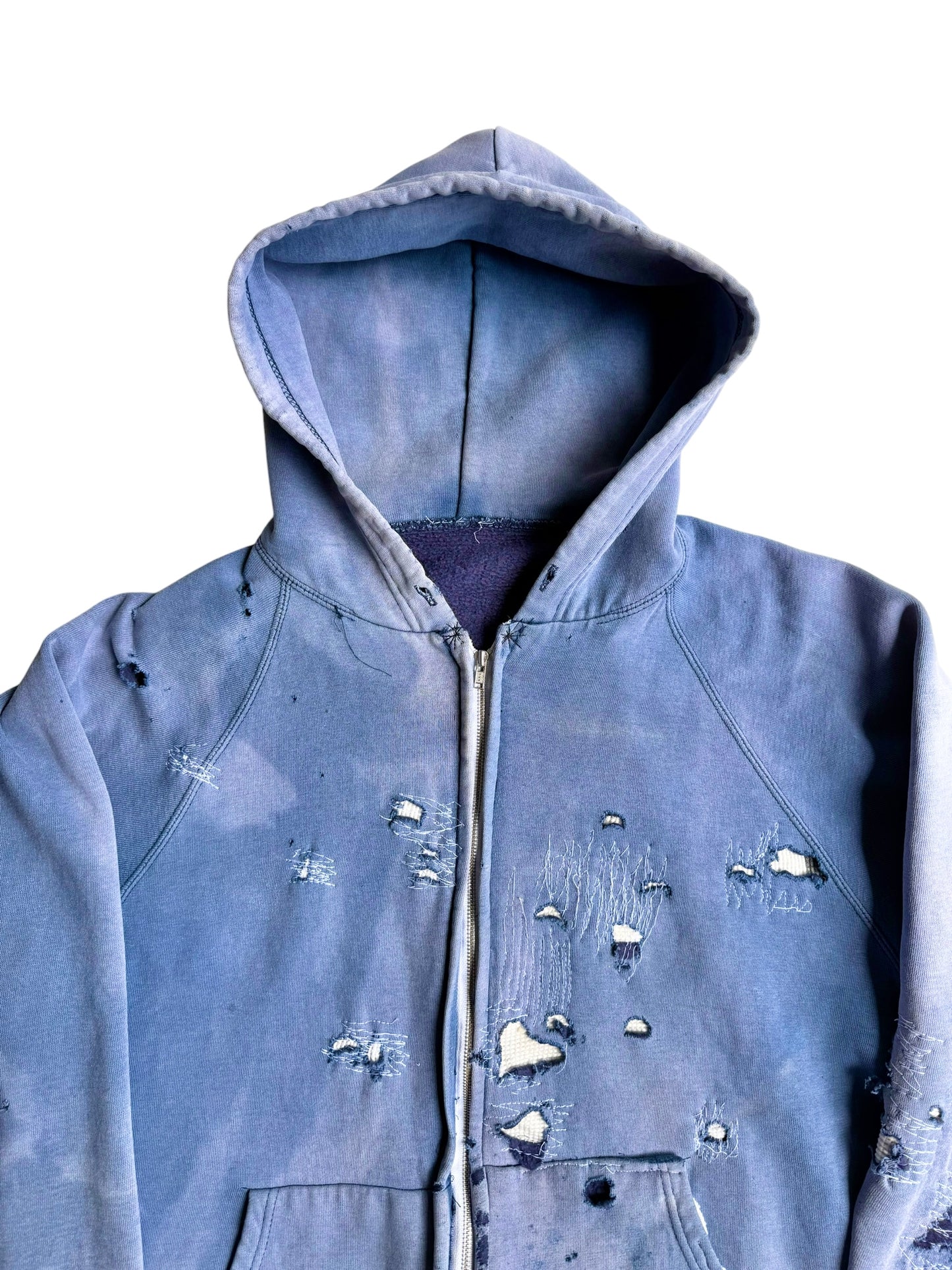 1960s Sun Faded Repaired Zip Up Jacket (S/M)