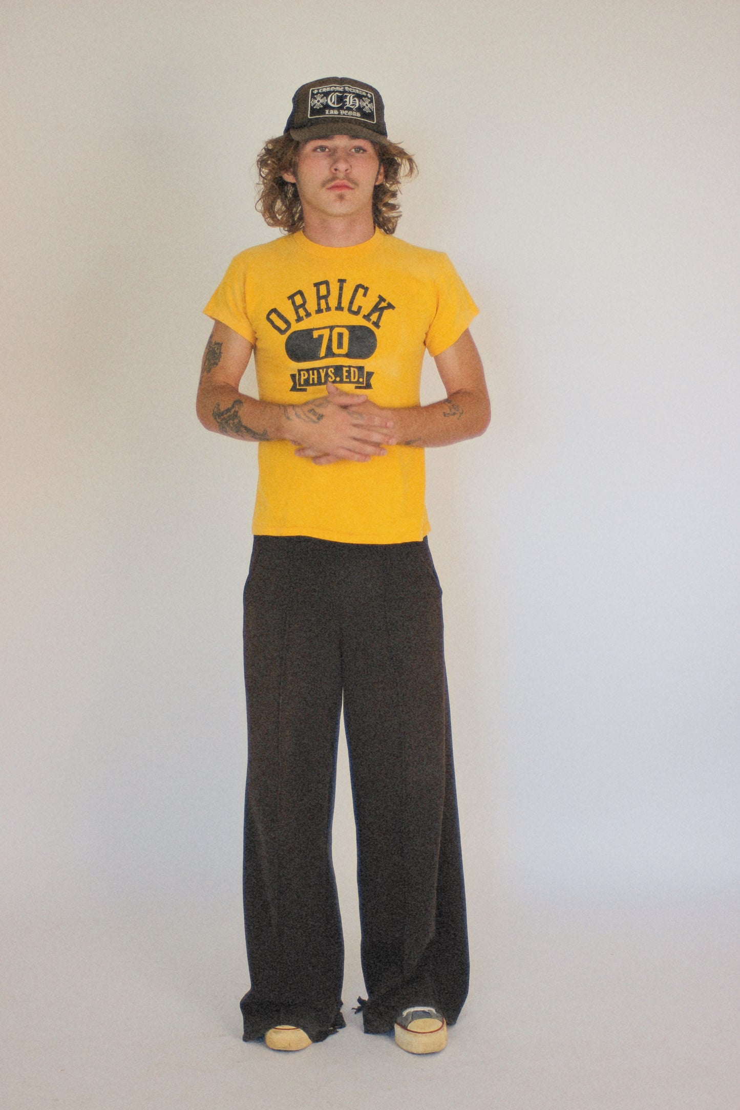 1960s ‘Drrick’ Sun Faded Phys Ed Tee (S/M)
