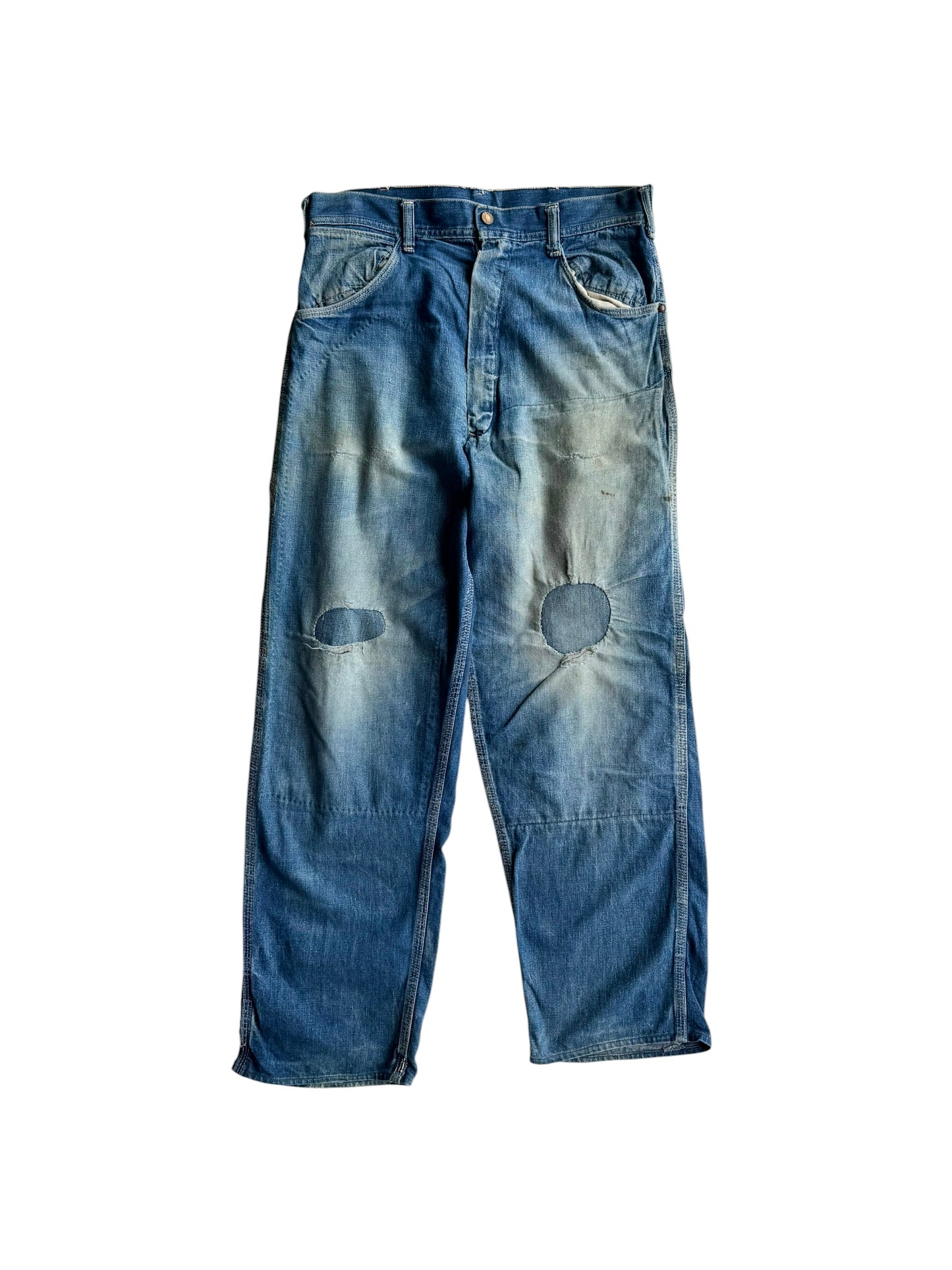 1950s Key Imperial Faded and Repaired Carpenter Jeans (32)