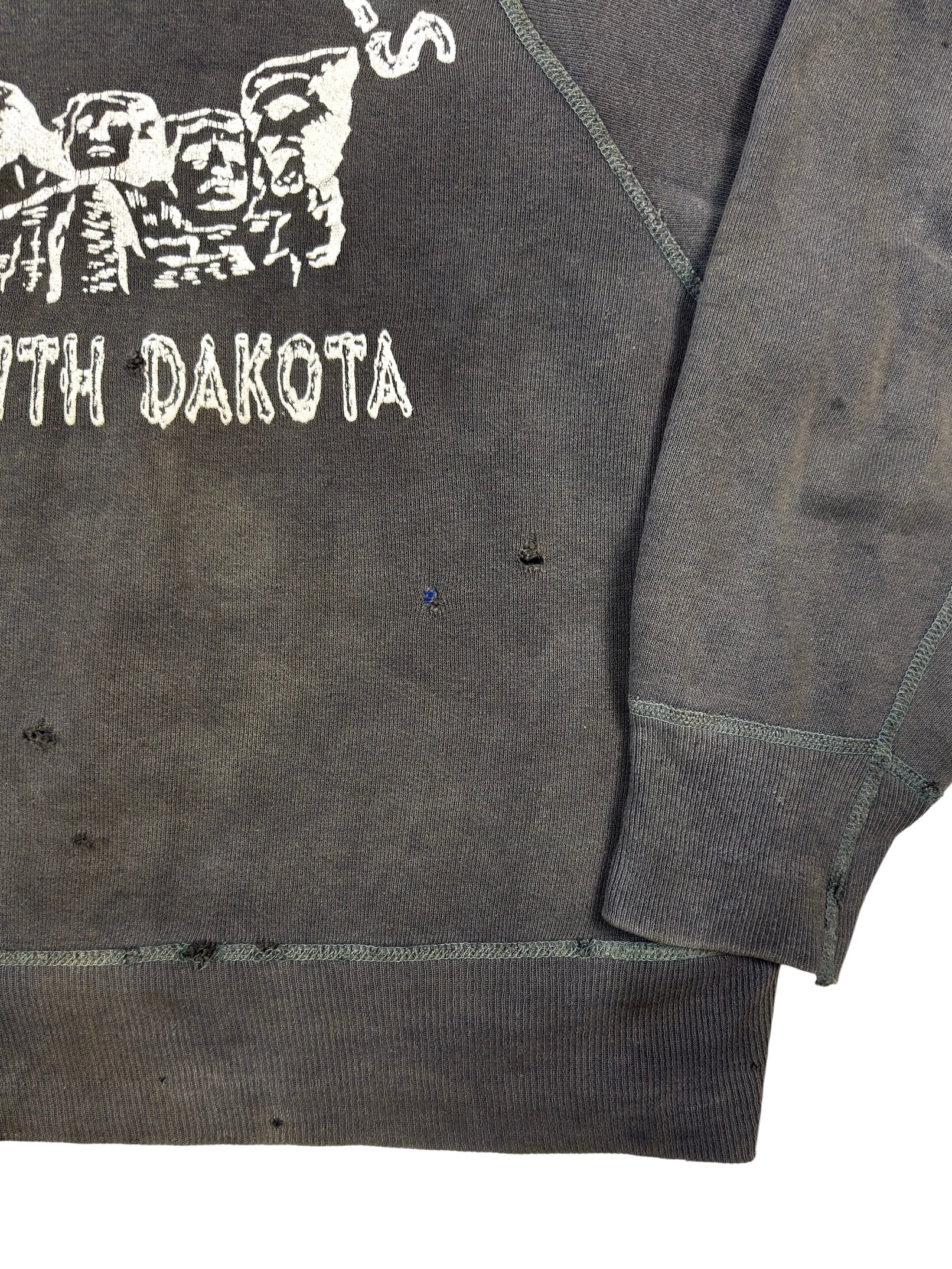 1950s ‘Black Hills’ Sun Faded Black Sweatshirt (M/L)