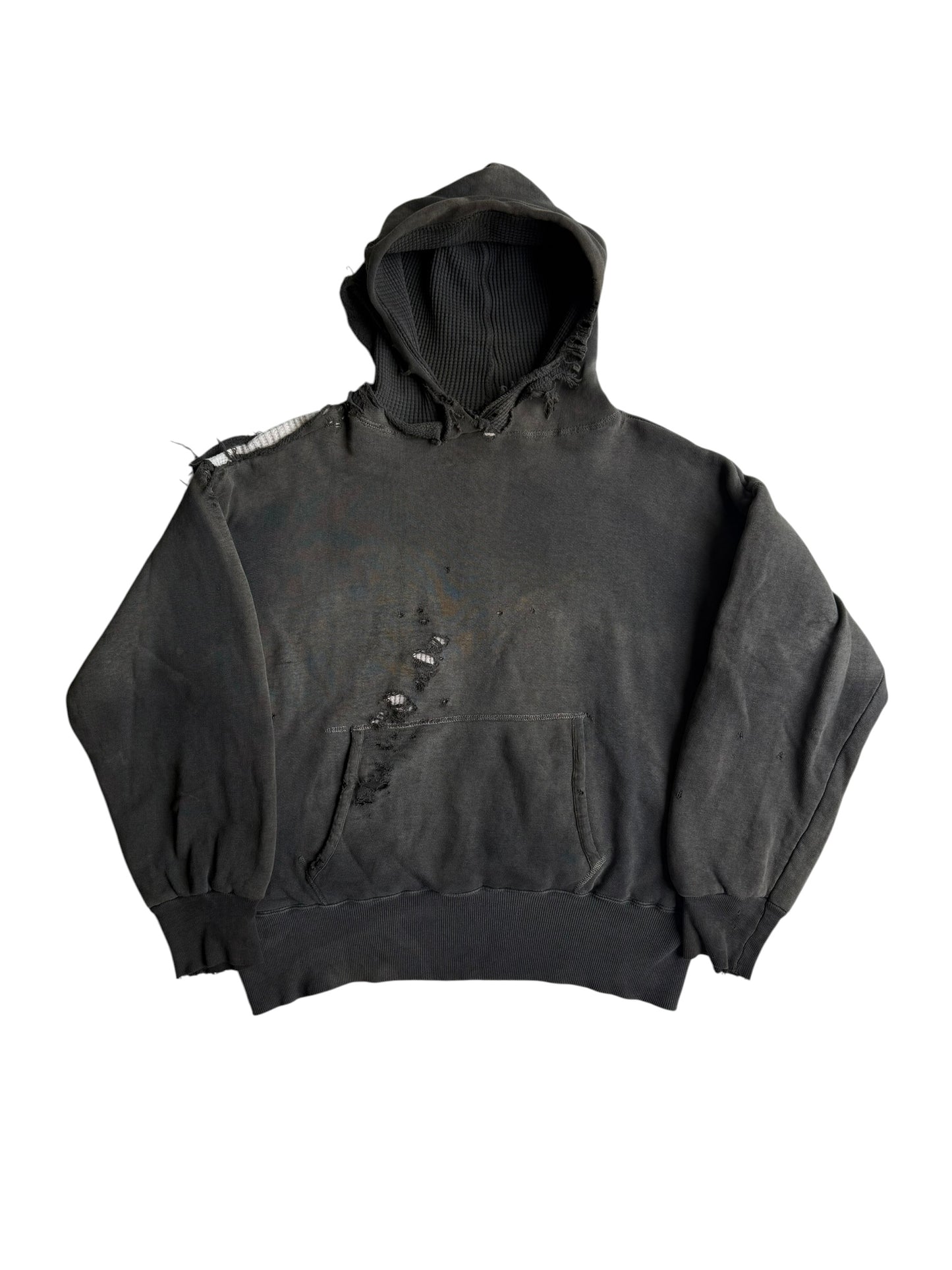 1950s Thrashed and Sun Faded Thermal Lined Hoodie (XL)