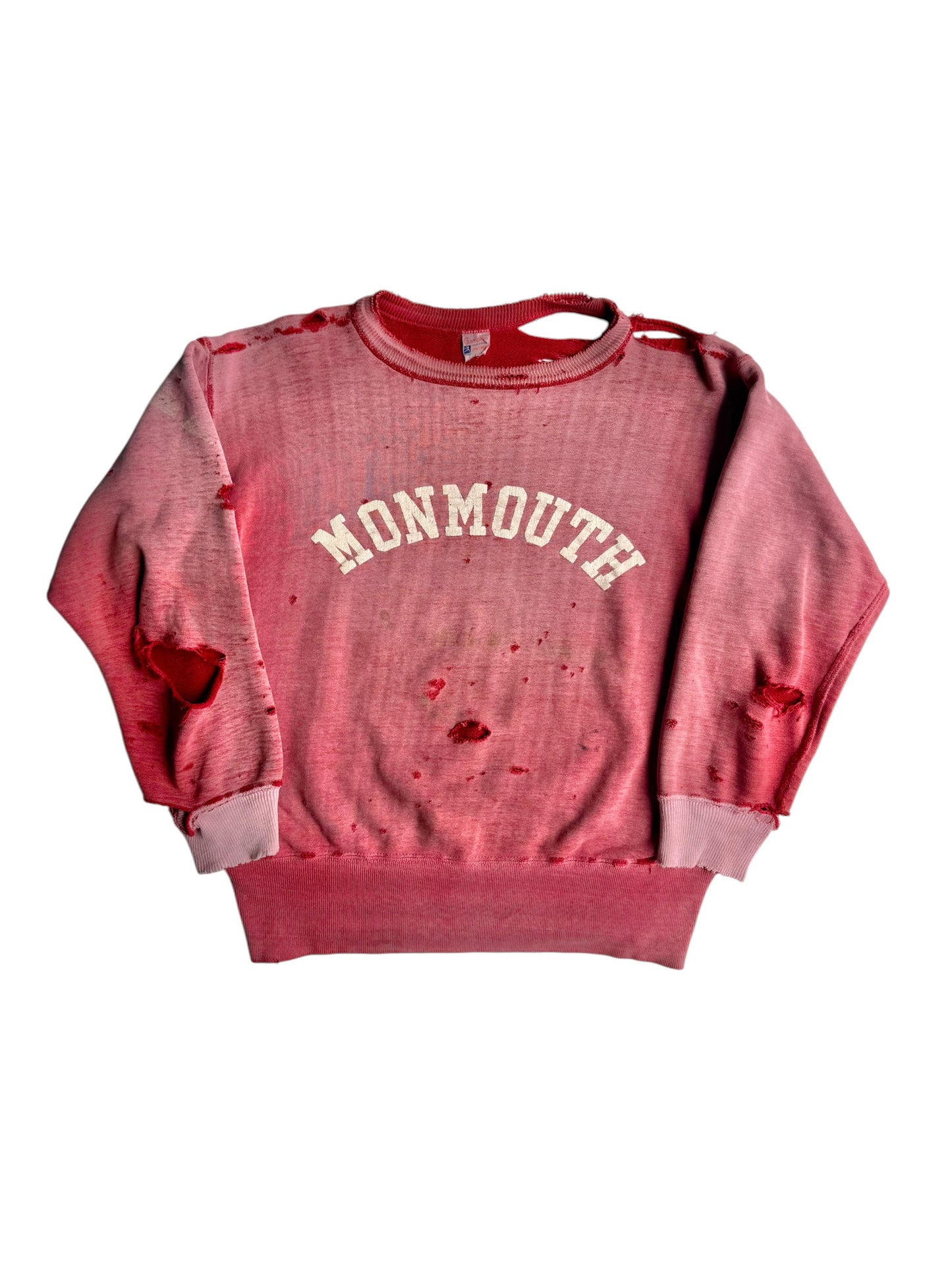 1950s Champion Thrashed and Sun Faded ‘Monmouth’ Sweatshirt (XL)